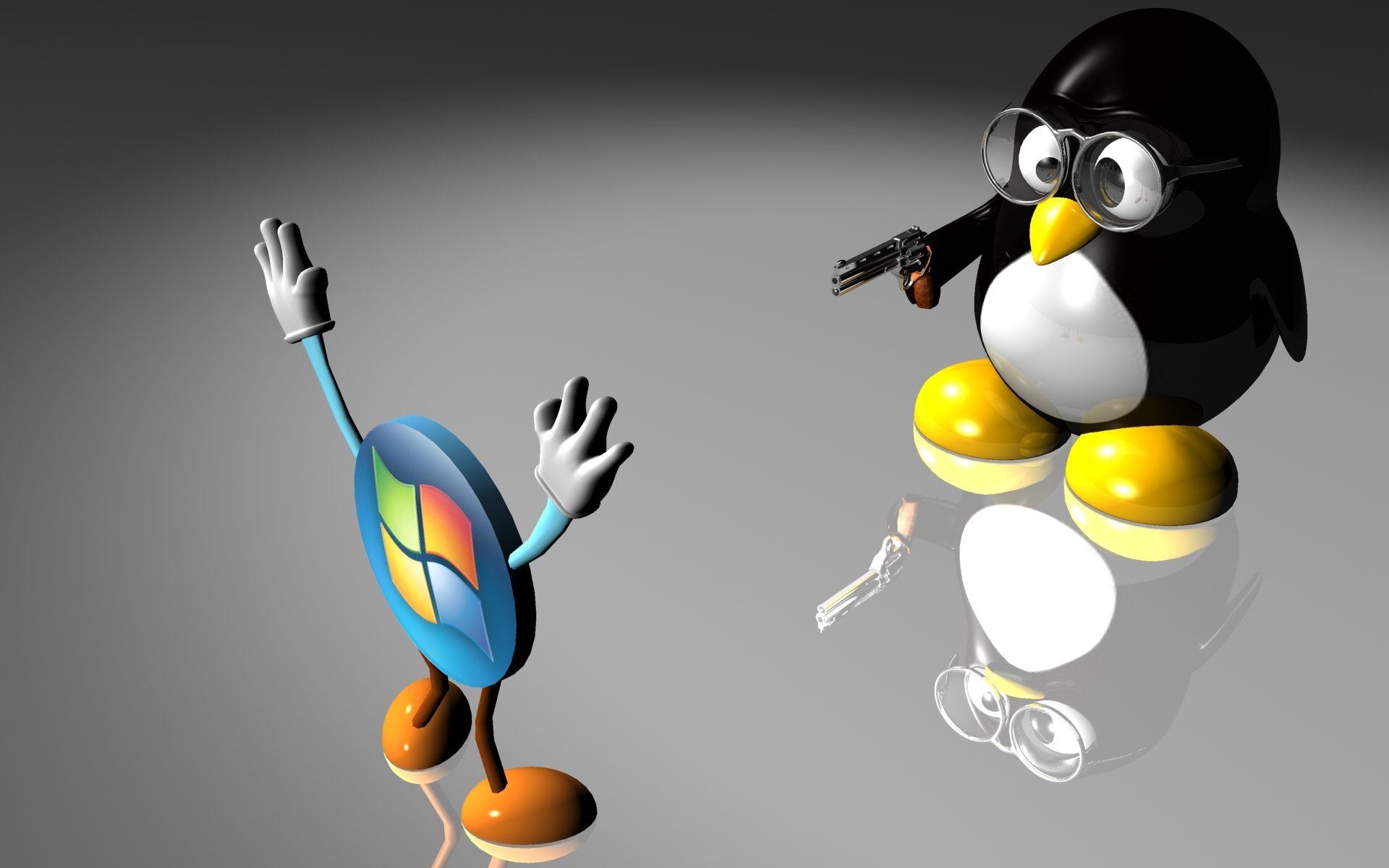 linux окна пистолет руки вверх угроза