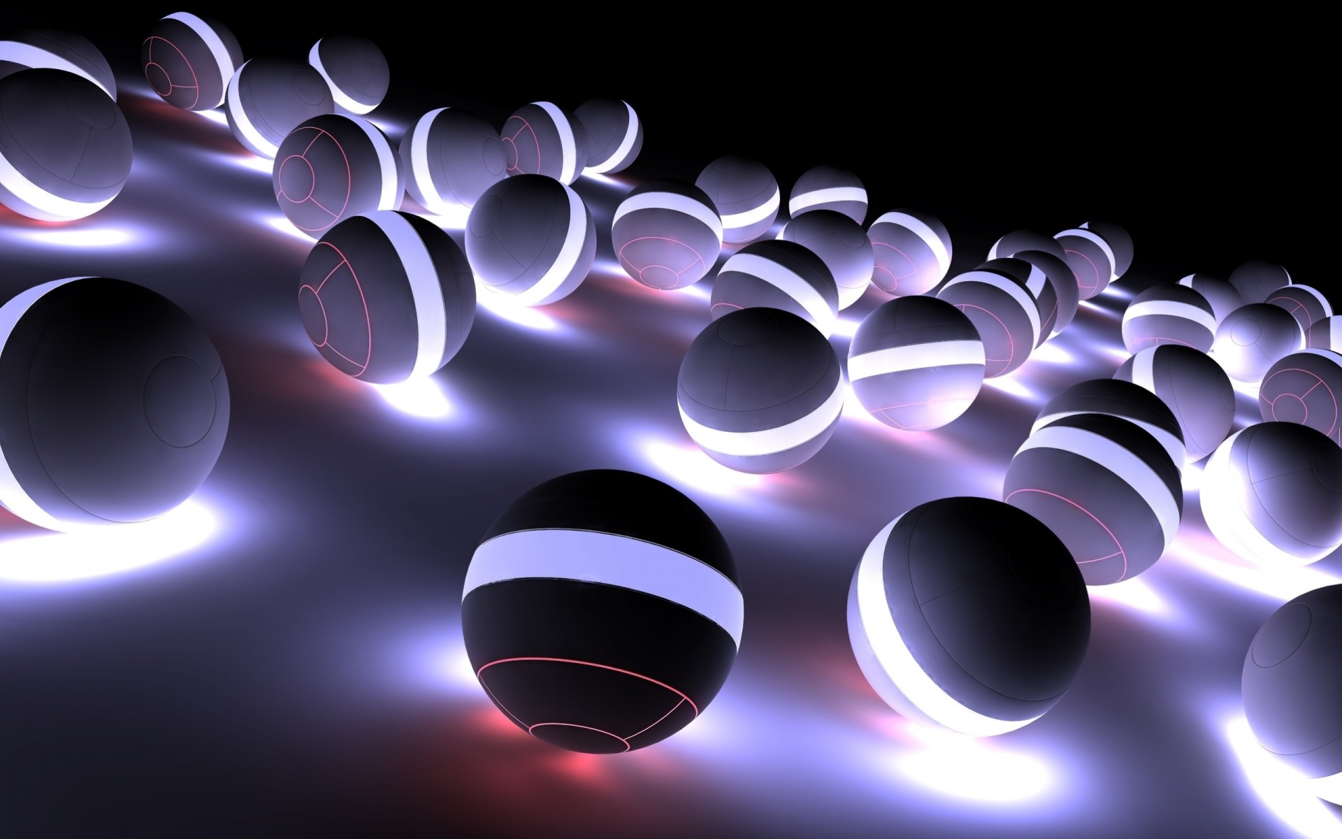 boules néon ombre lumineux lumière