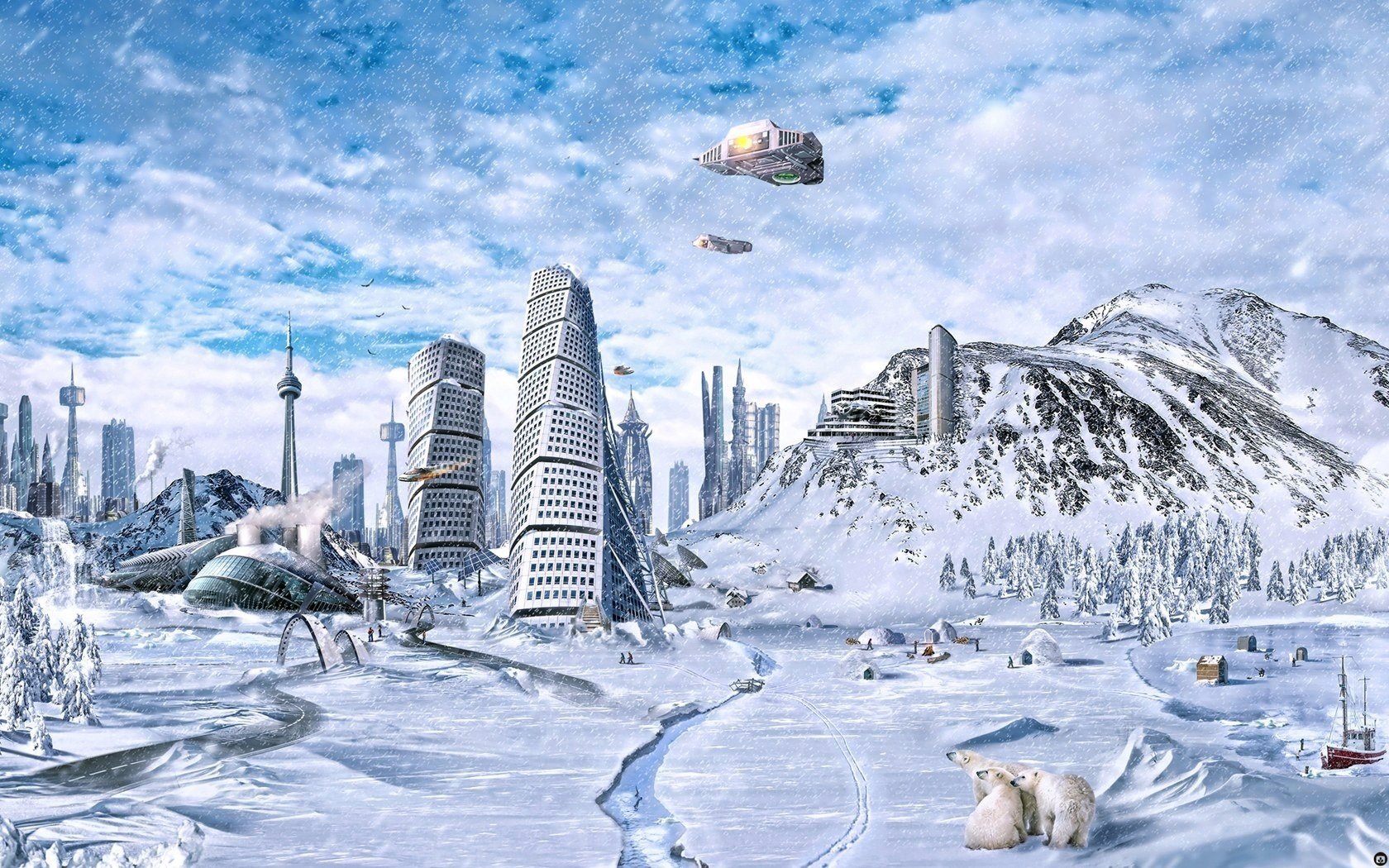 macchine volanti edifici vorticosi stagione invernale