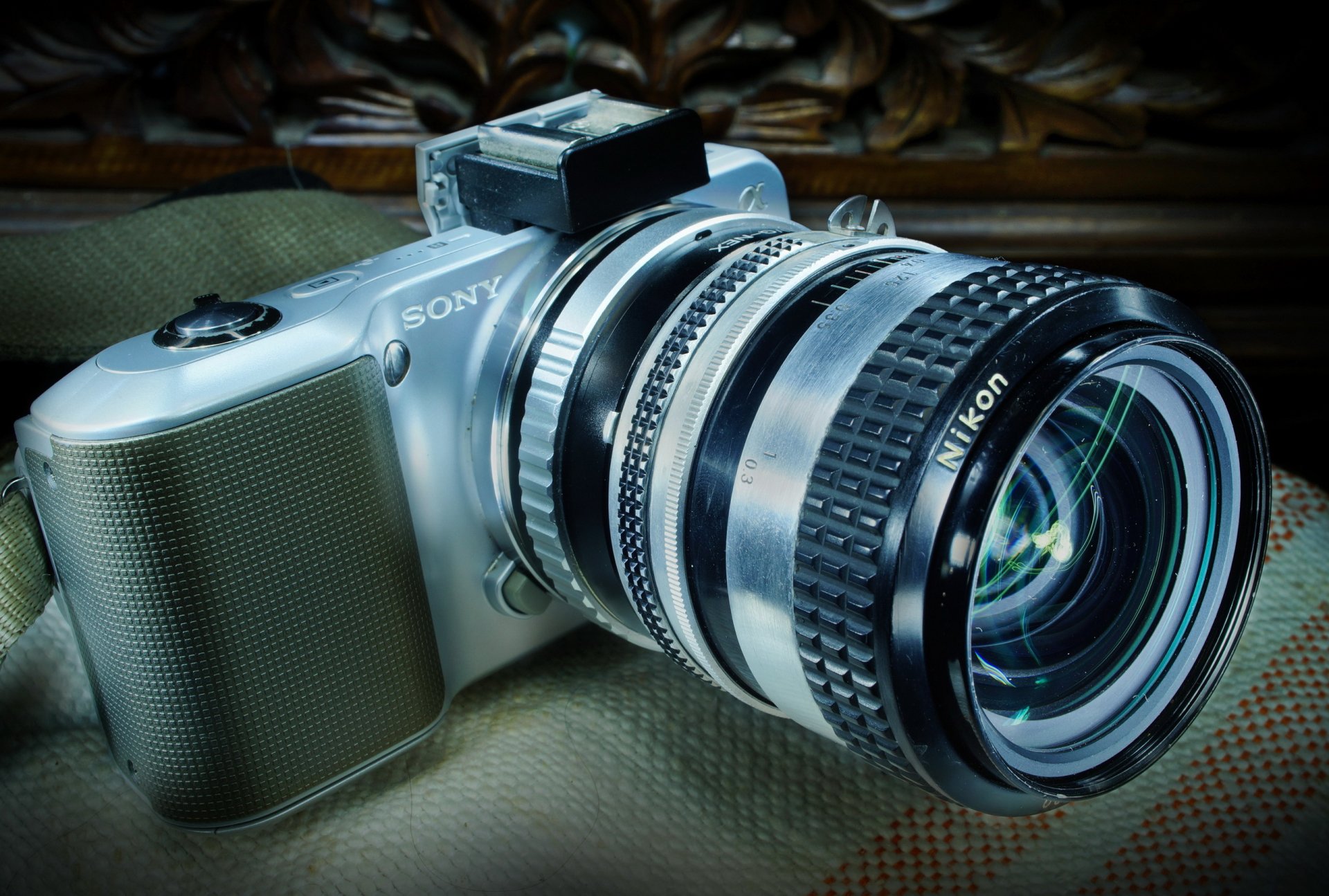 aparat sony a3000 tło
