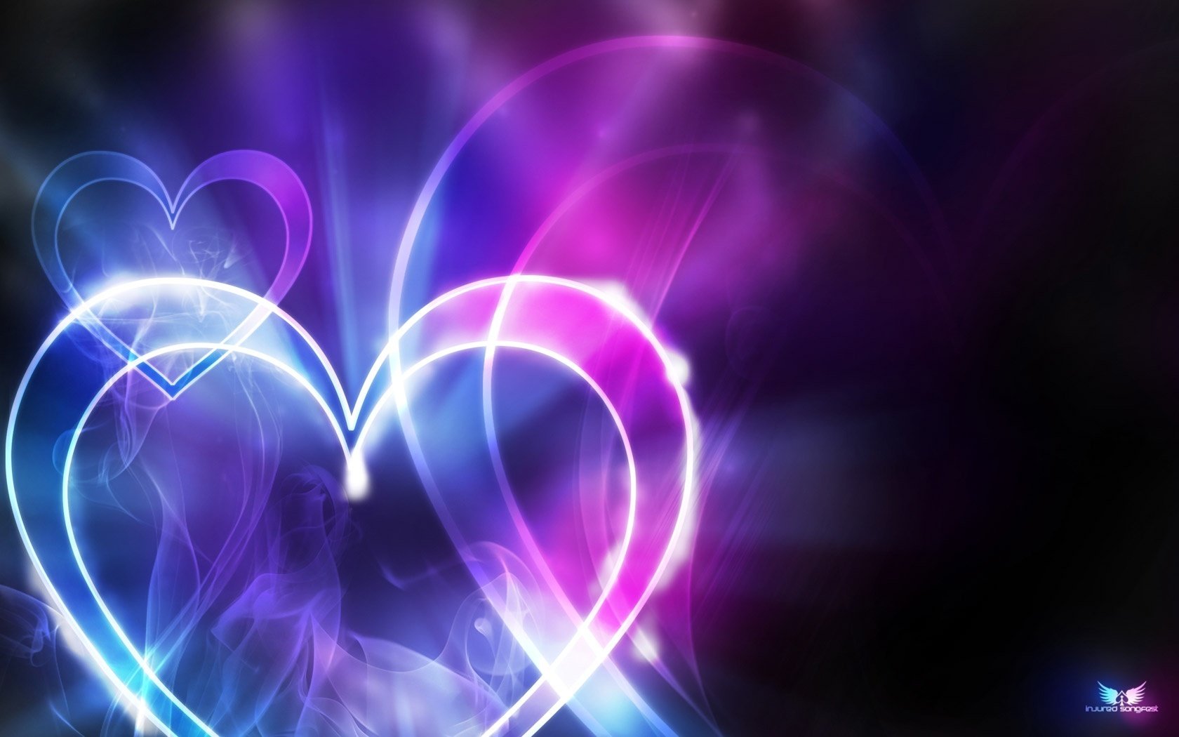 humo fondo de sombra lila corazones amor fantasía