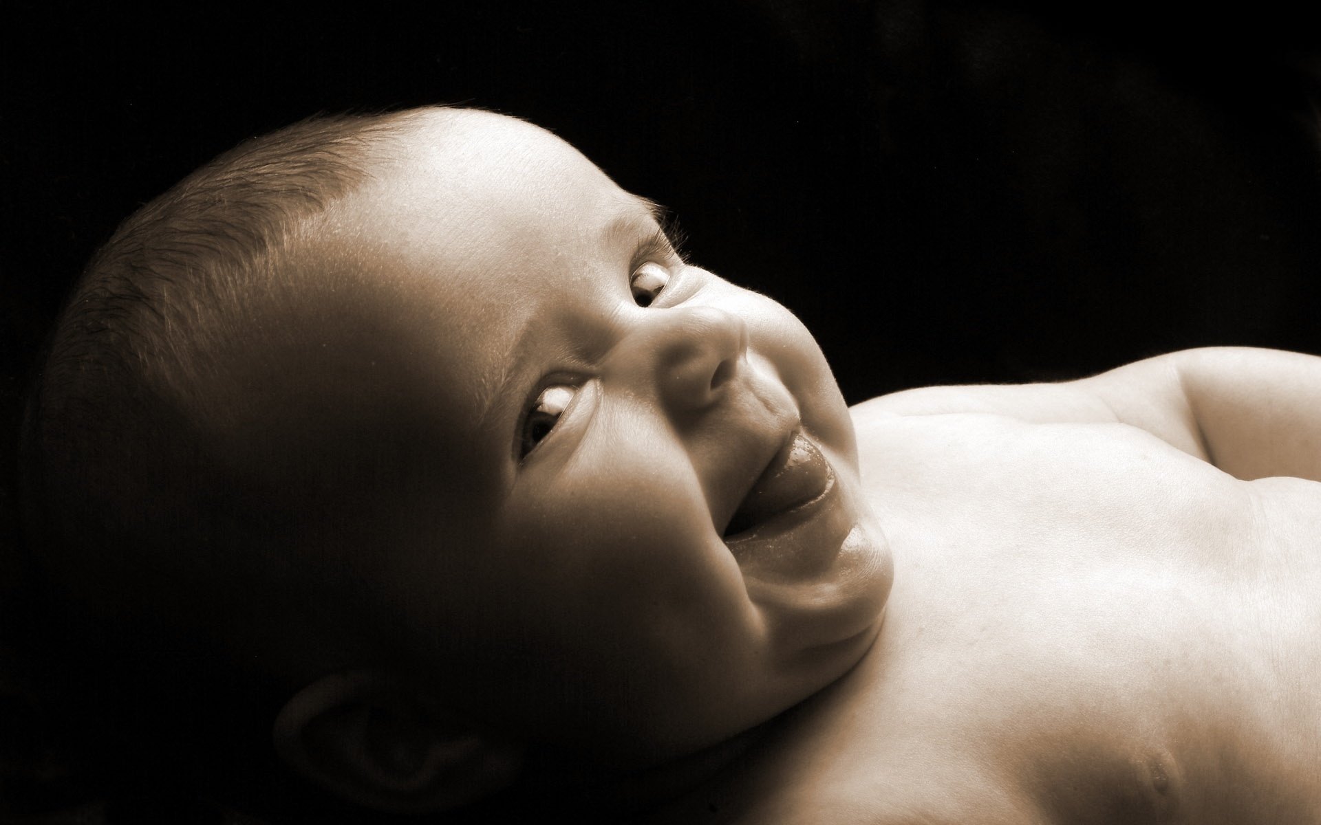 the cunning little face baby snub portrait look smile eyes face the trick fidget child emotion