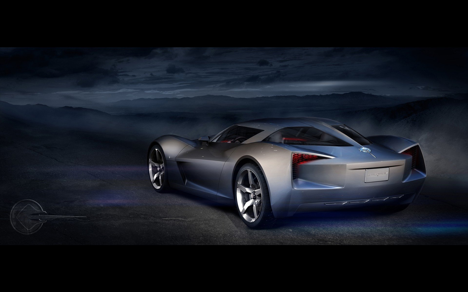 anniversary corvette stingray konzept dunkelheit sportwagen transport auto kraftfahrzeuge nacht silber