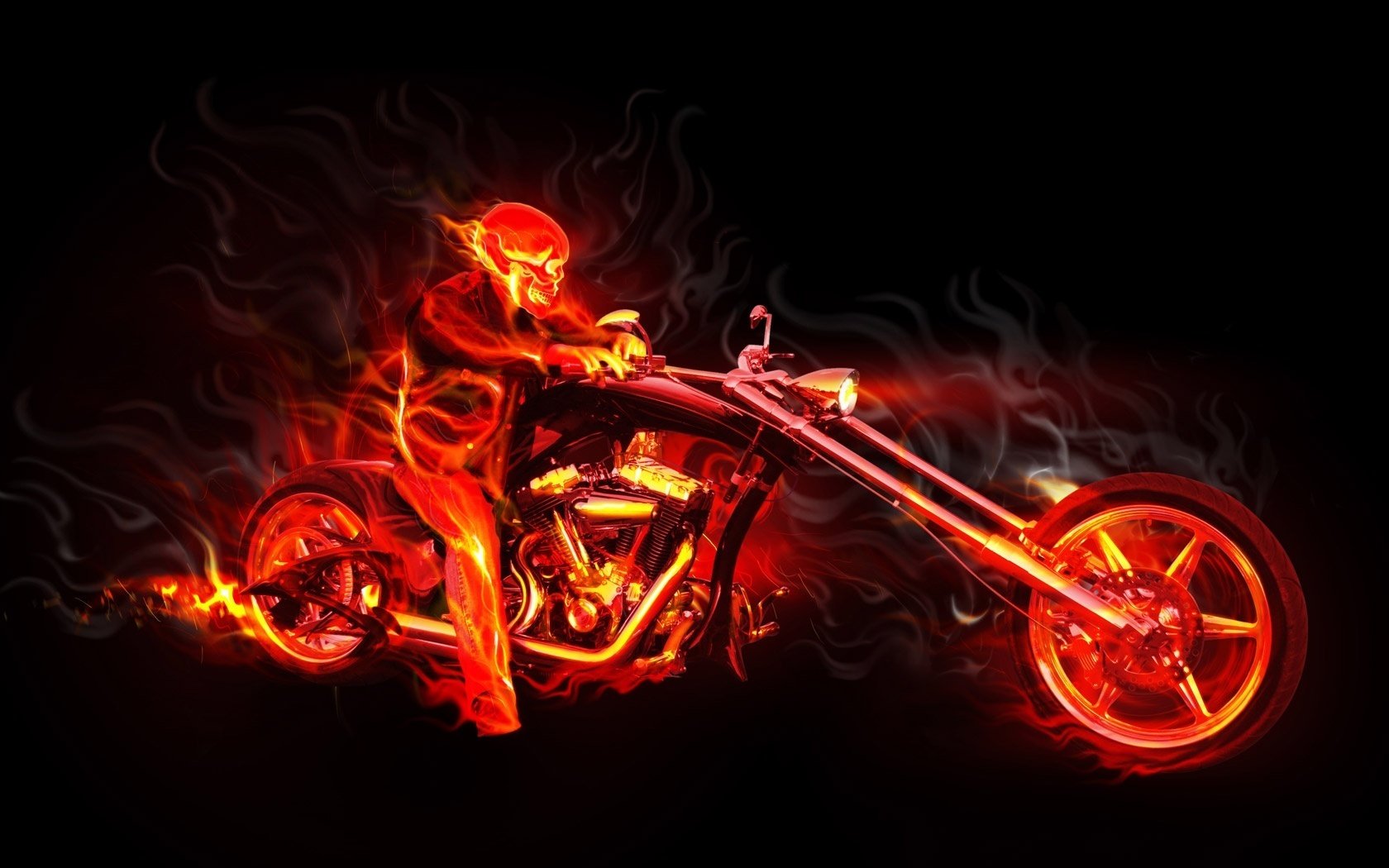 chico en moto gráficos por ordenador dibujo de fuego fondo llama fuego dibujos anime