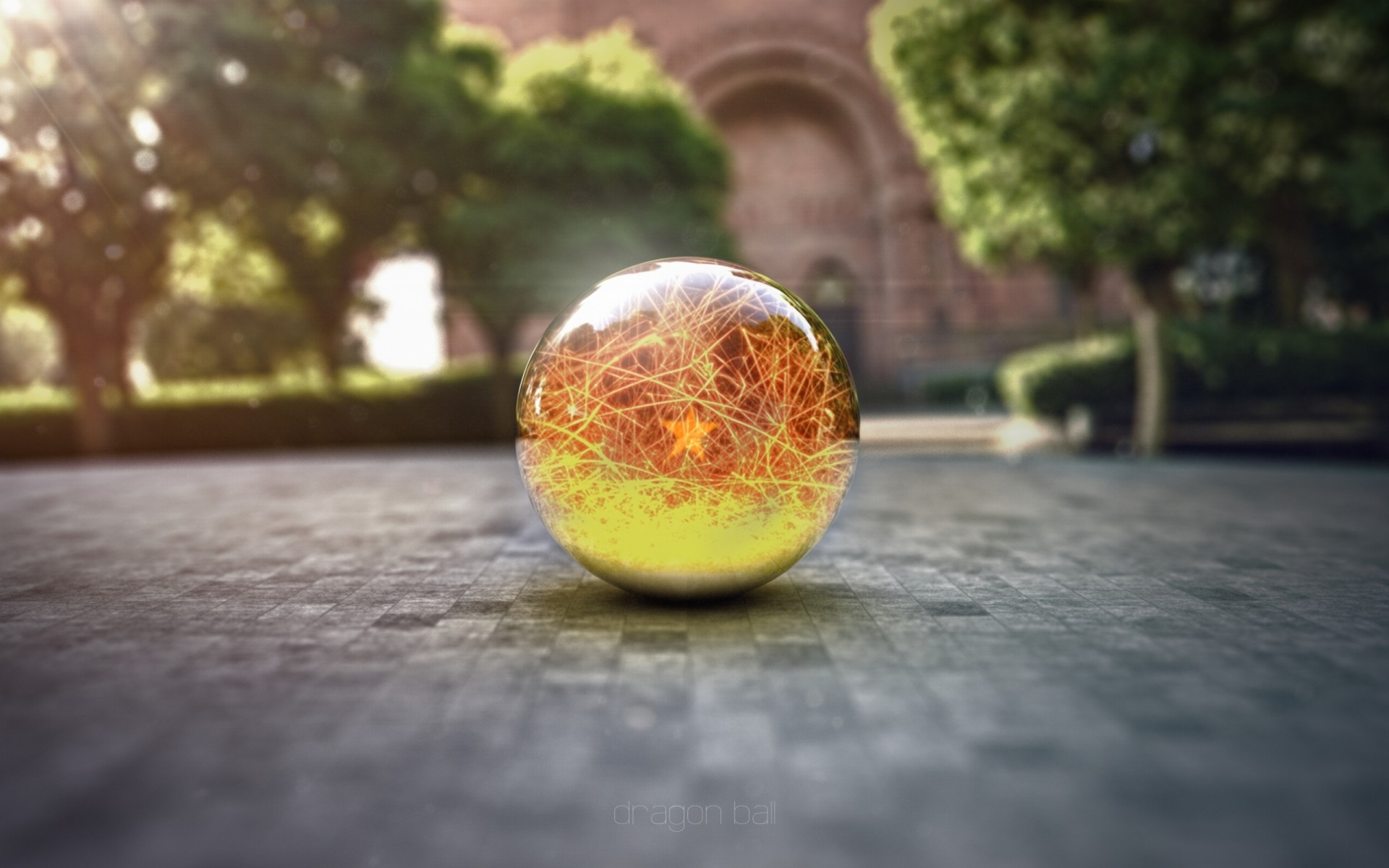 macro palla superficie vetro