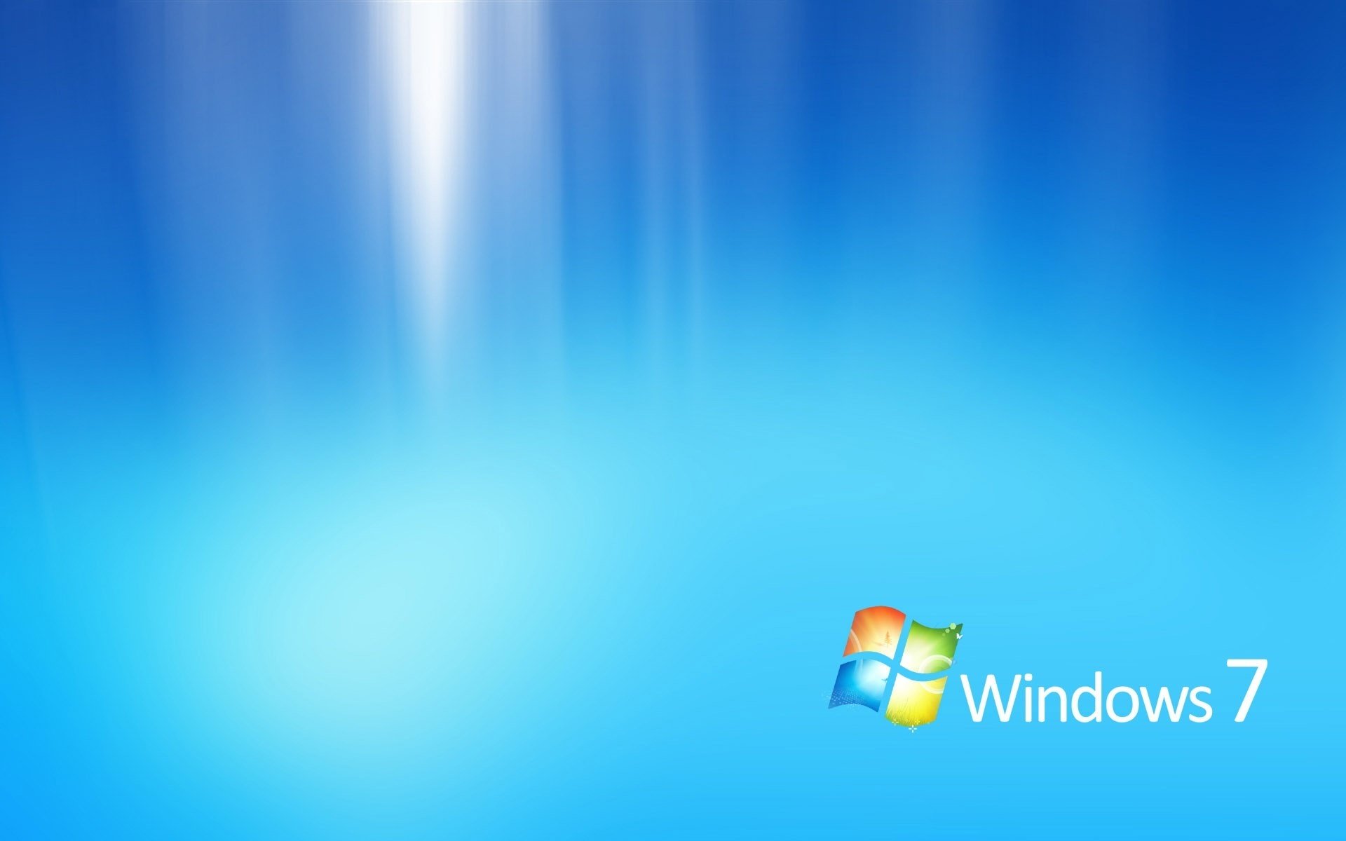 bluish background microsoft windows 7 emblems logo