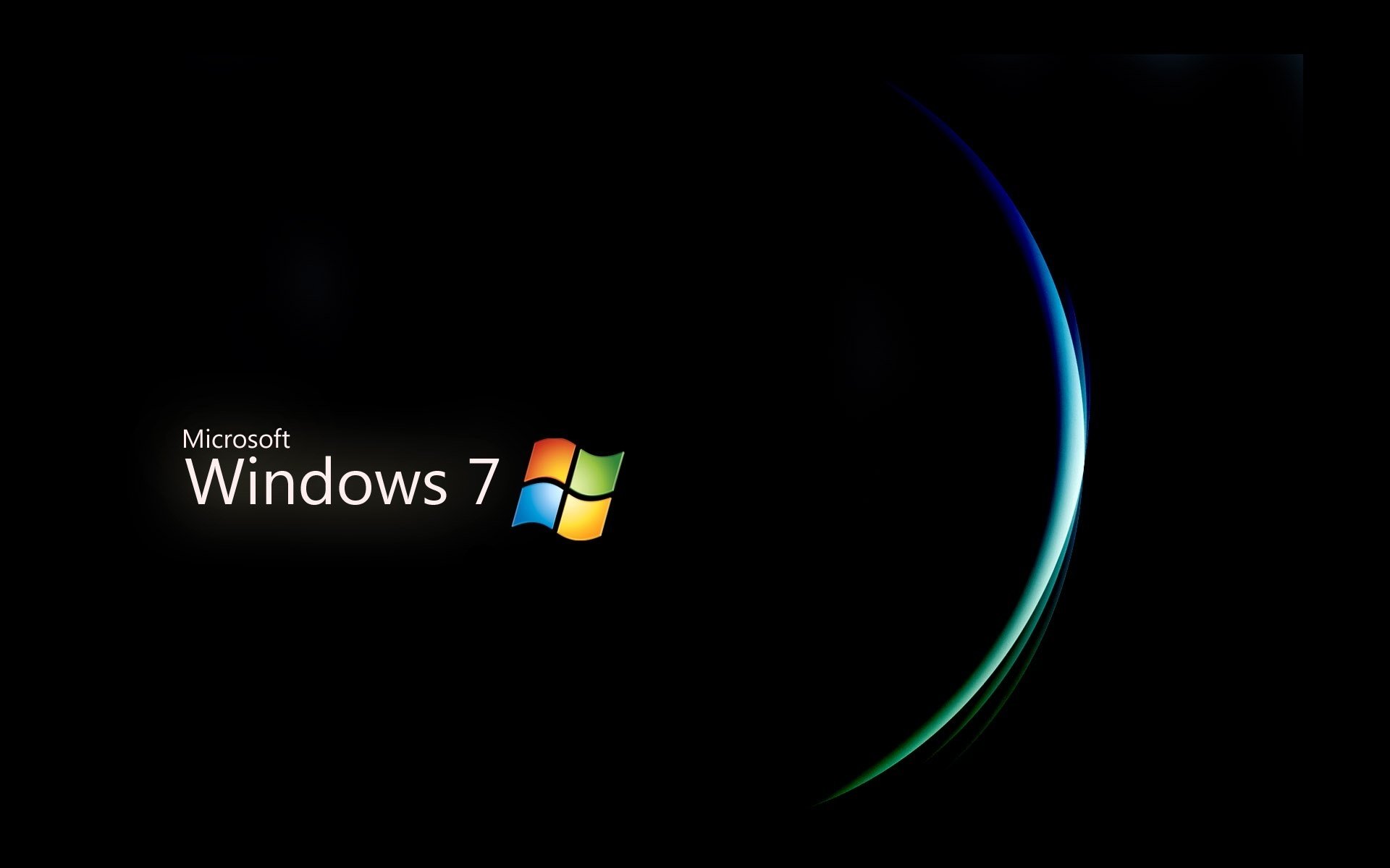 лунный след microsof минимализм windows 7 эмблемы логотипы простота черный фон