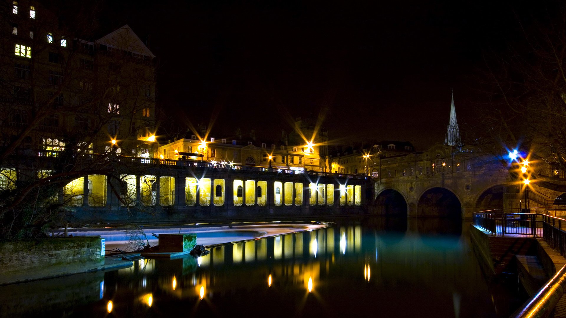 hallenfenster wasser lichter städte nacht lichter der städte