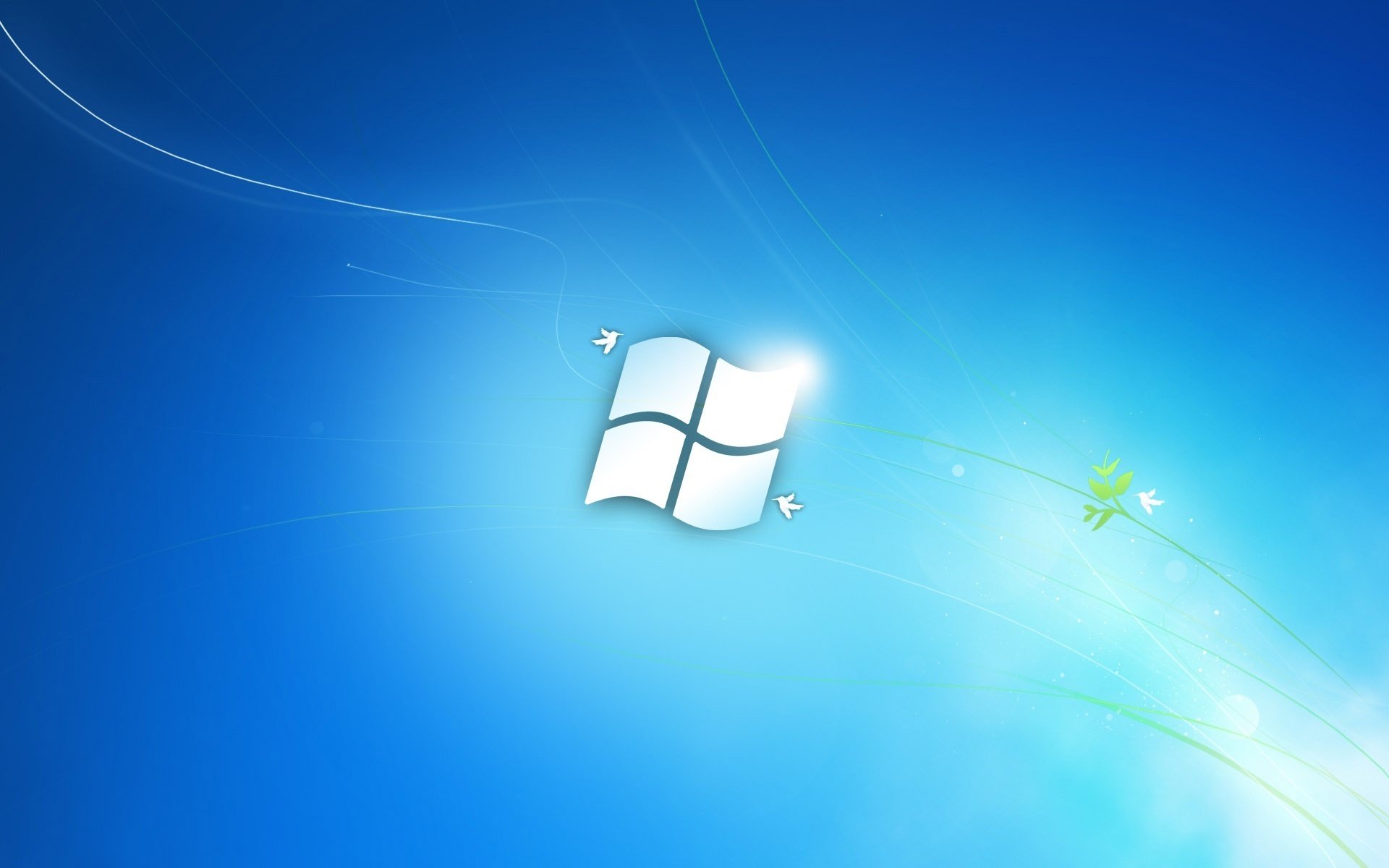 zielona kiełbaska znaczek windows ptaszki emblematy loga