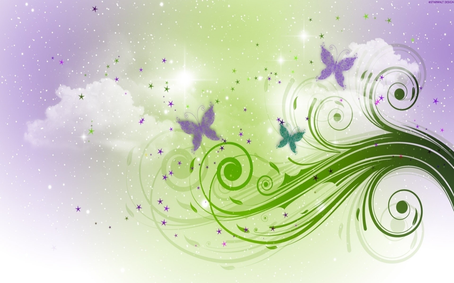 glitter nuvole farfalle