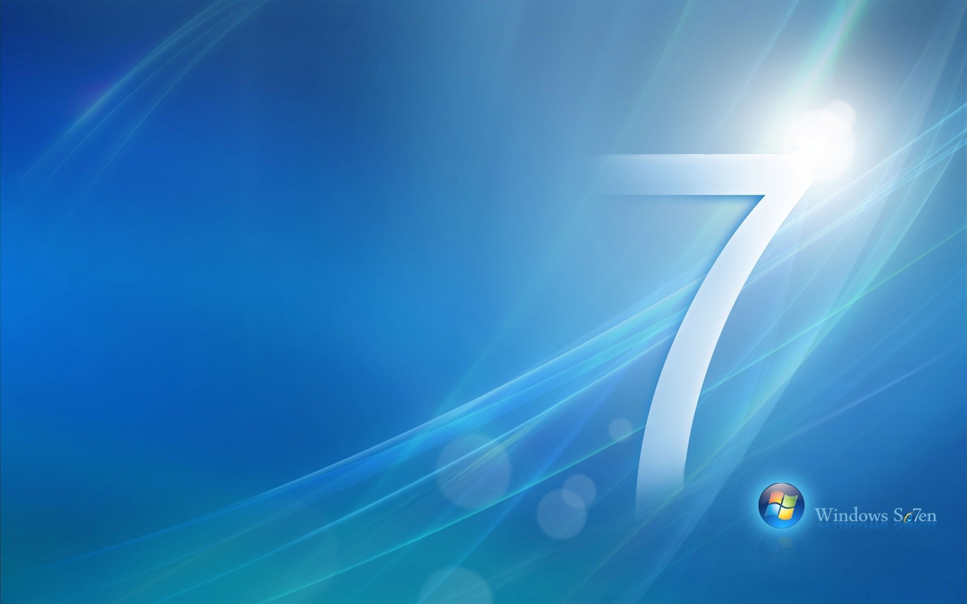 blue shining microsoft windows 7 emblematy loga