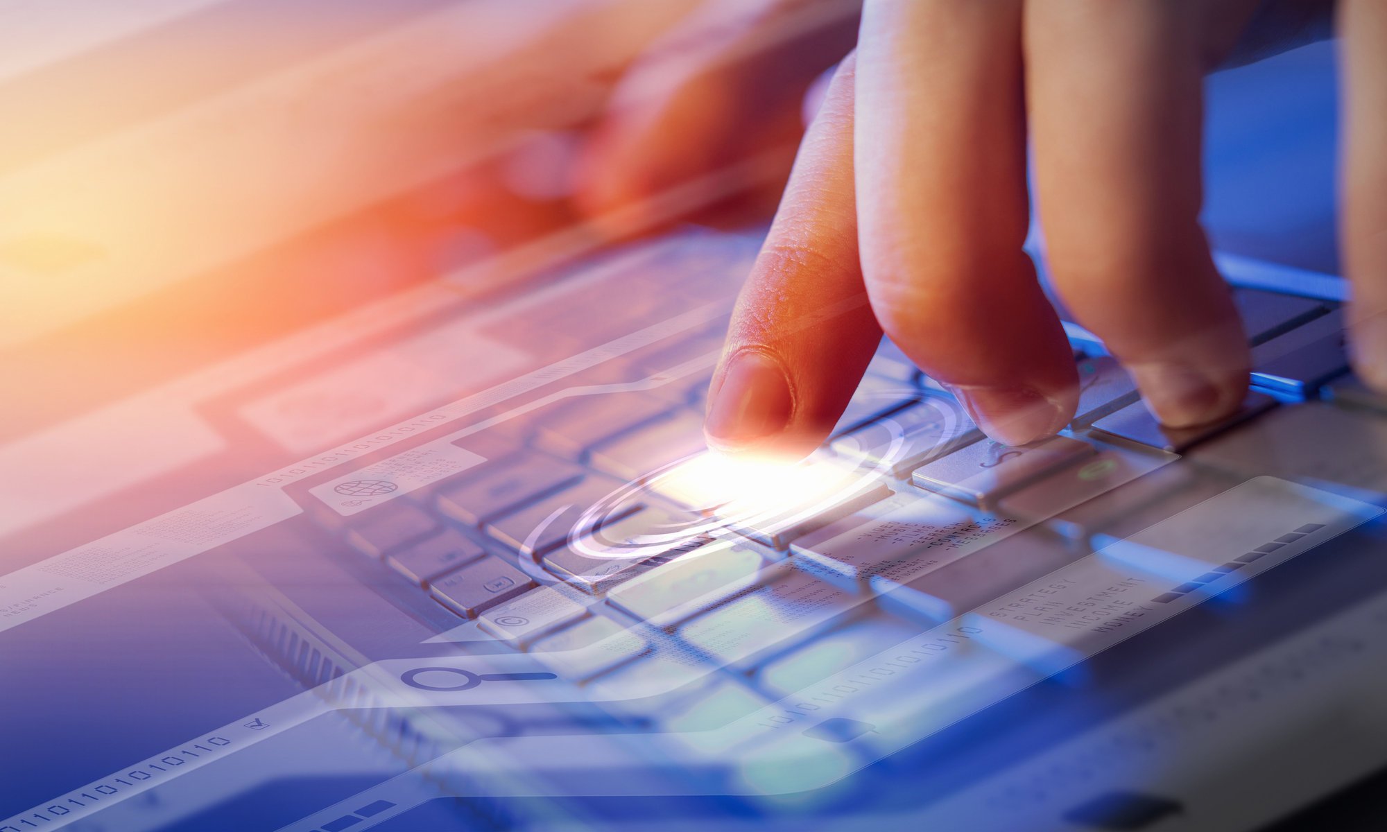hallo-tech technologie touchpad touchscreen laptop internet schutz austausch daten sicherheit binär code eins null cyberspace unschärfe bokeh hintergrundbilder