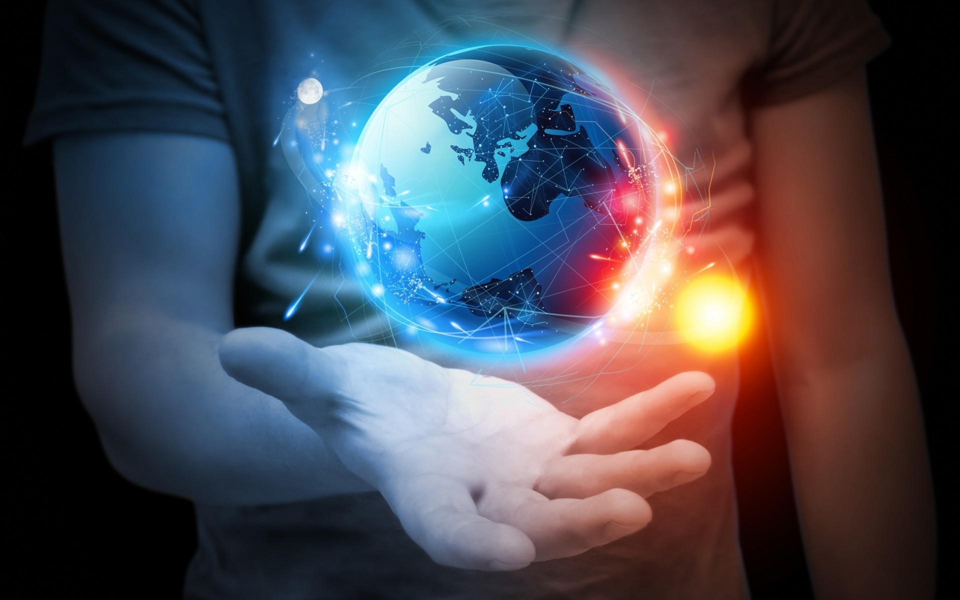 ball jersey sun continents hand planet