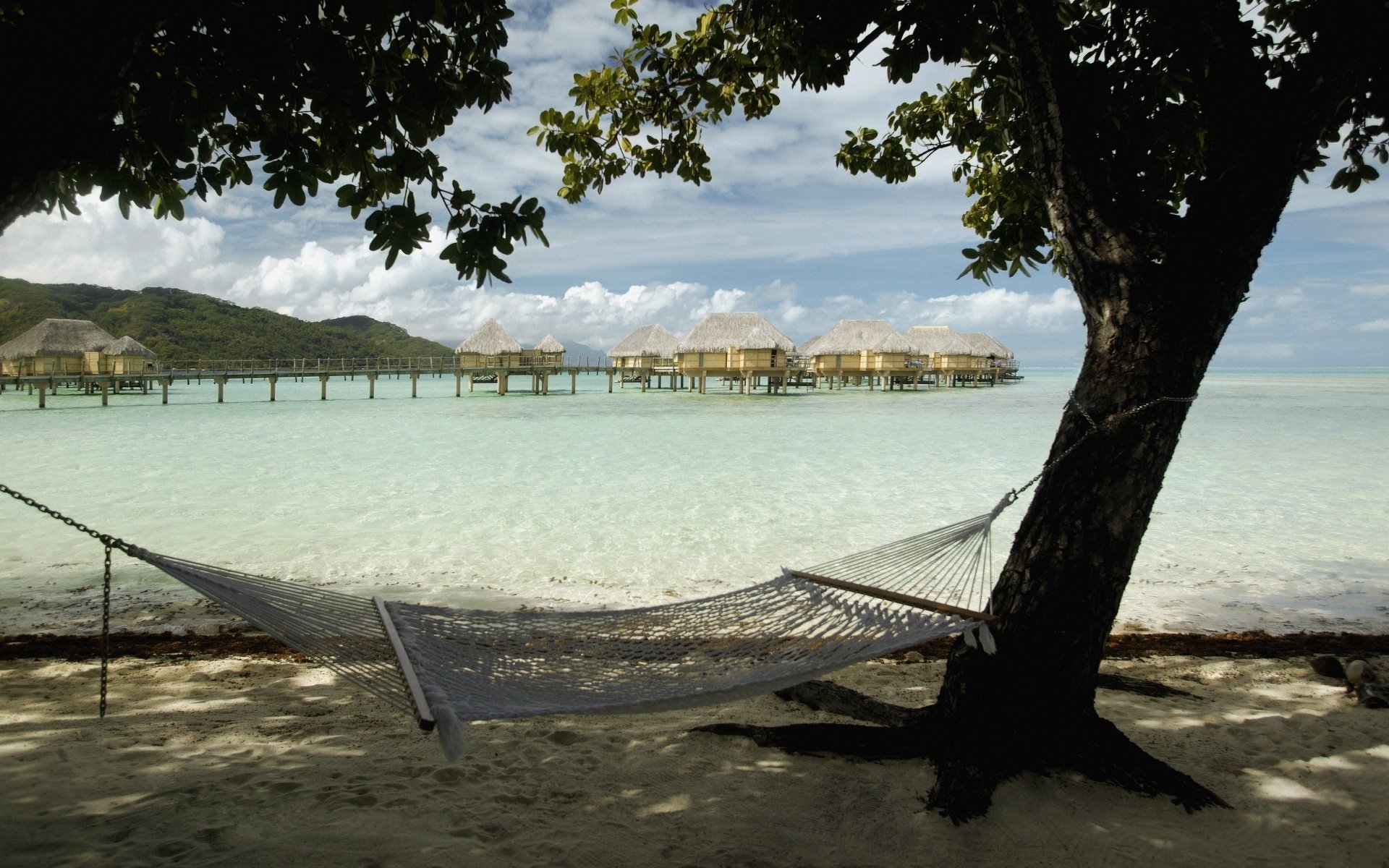 all ombra amaca estate acqua acqua cielo sabbia riva mare tropici vacanze nuvole costa spiaggia