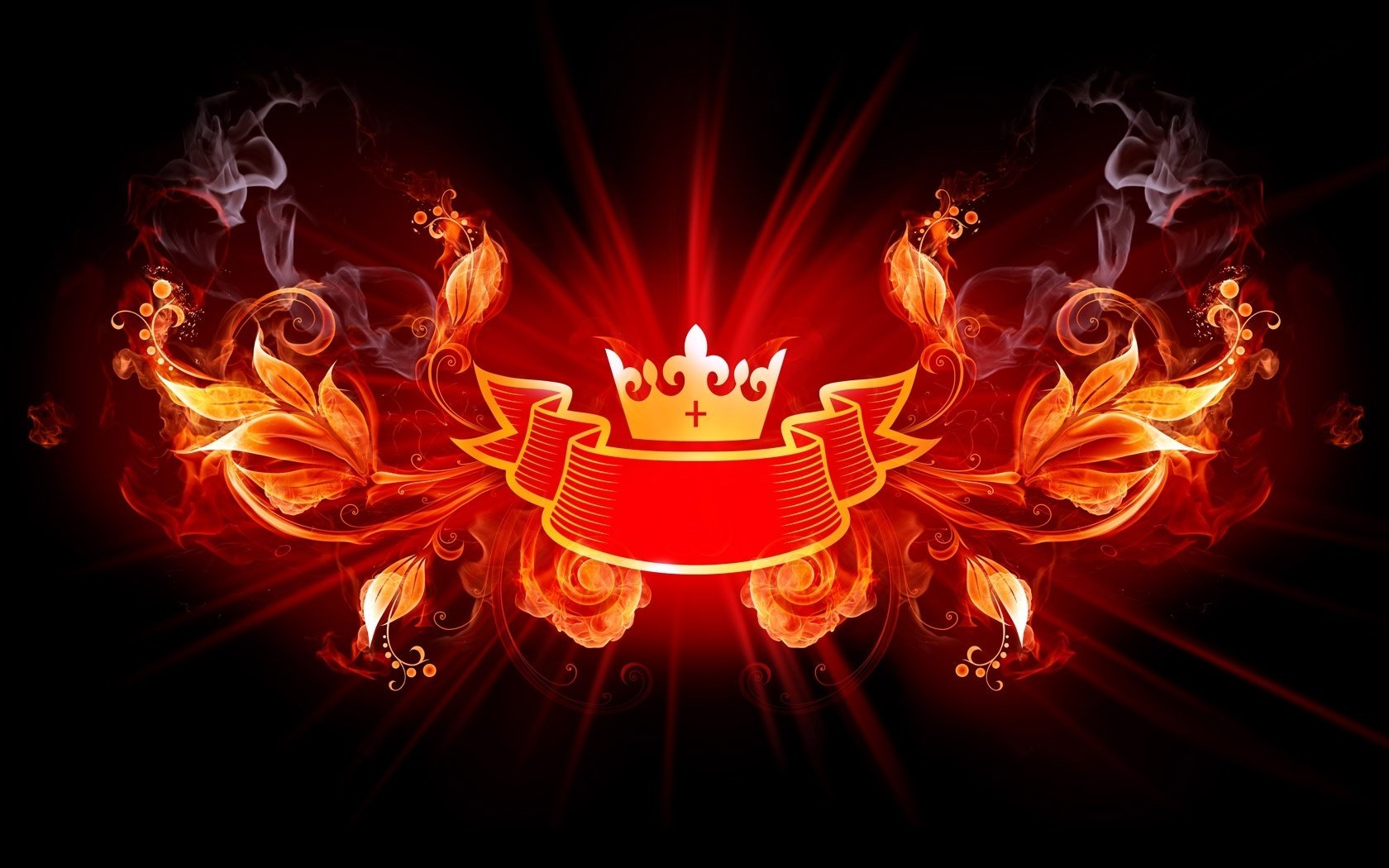 patrón de fuego corona humo