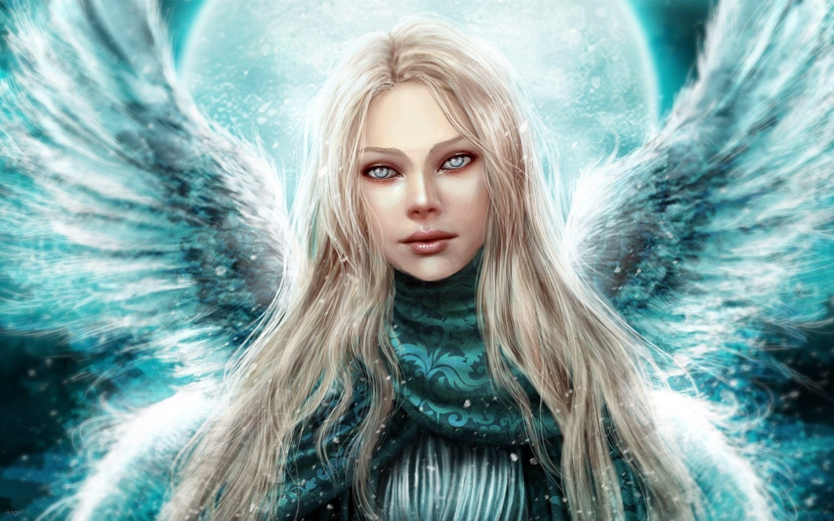 ailes duveteuses yeux confus ange