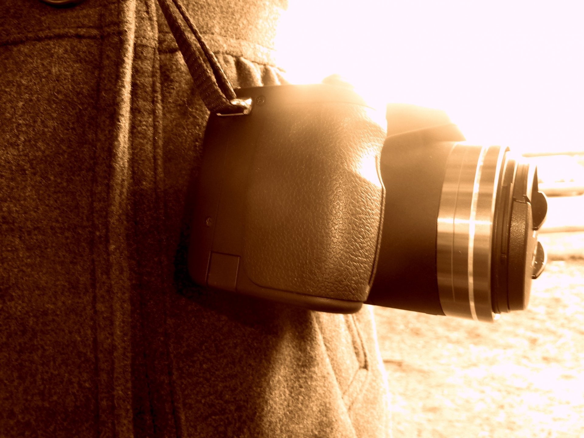 the camera background close up