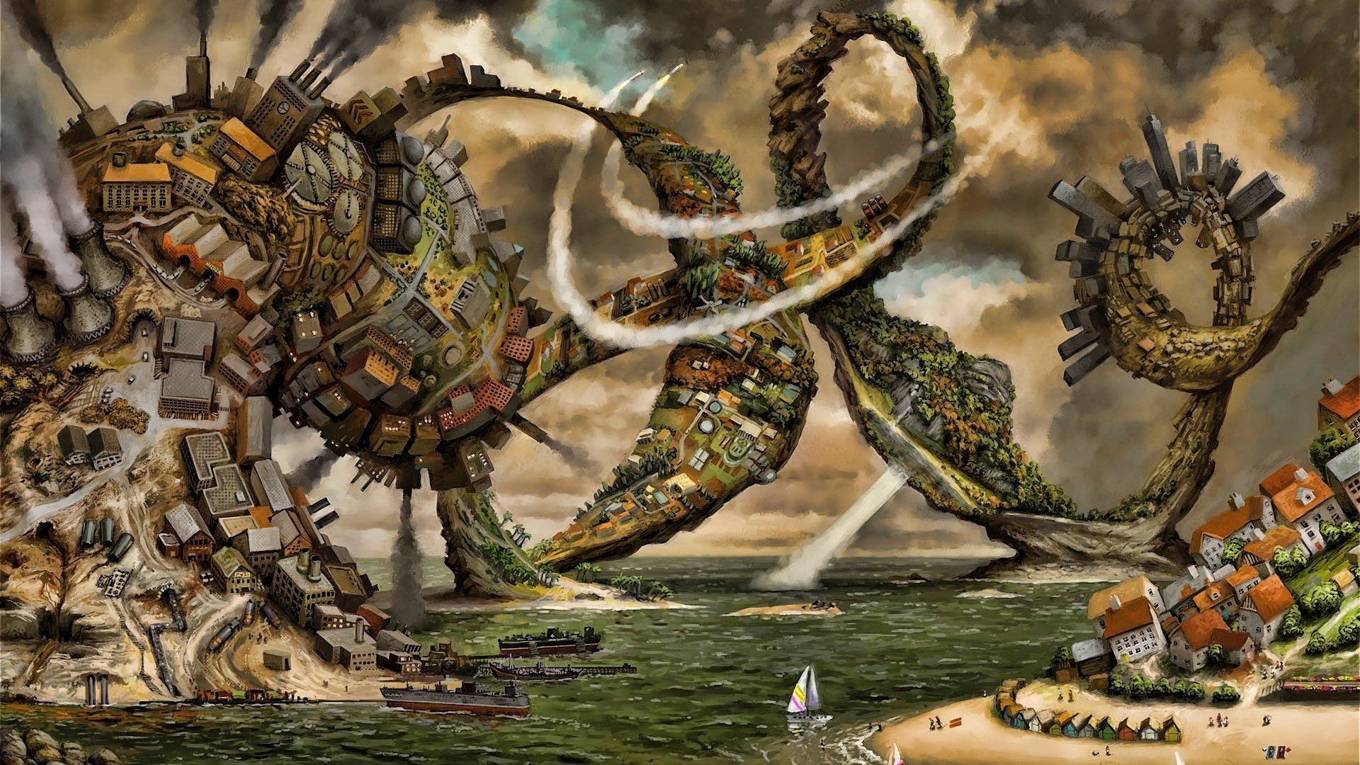 twisted robot water boat