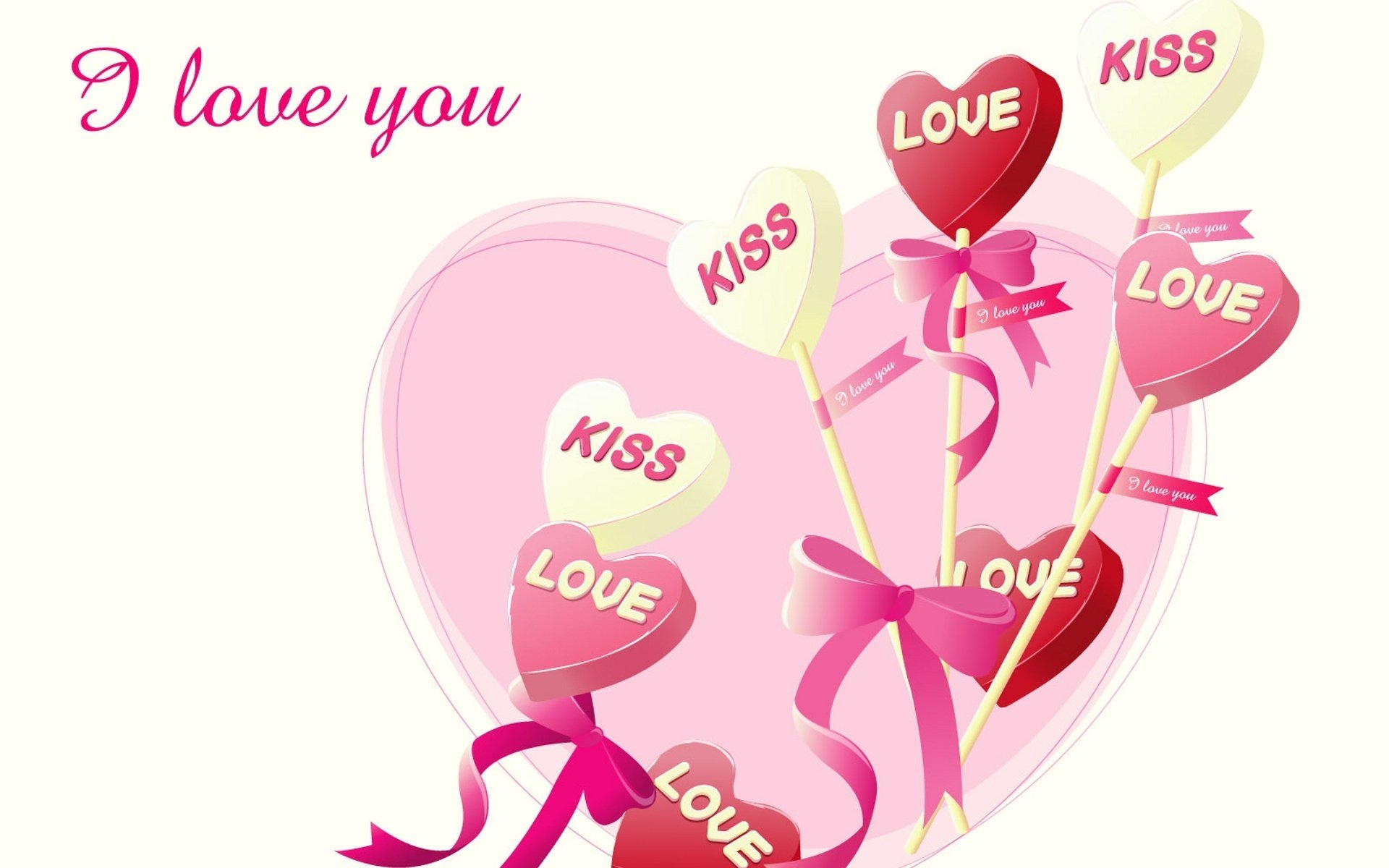 cuori su un bastone bacio amore cuore sentimenti vacanze dolci caramelle archi bastoni sfondo bianco