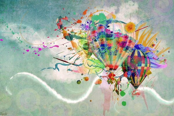 Astrazione del colore con palloncini