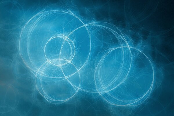 Minimalisme circulaire dans la fumée bleue
