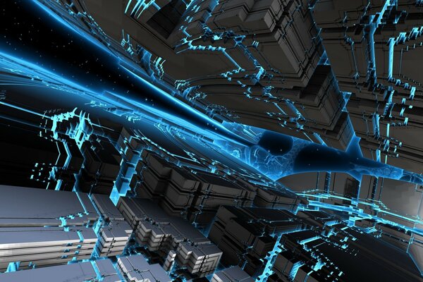 Astrazione nucleo cyberpunk