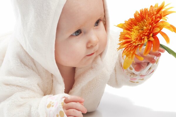 Знакомство малыша с природой, в частности с цветком