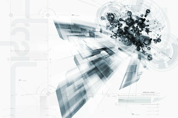 Flug und Bewegung im technischen Stil