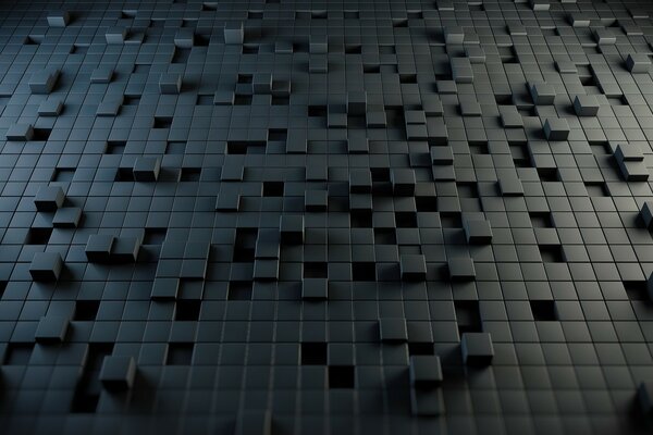 Image of black cubes on black 3d printing