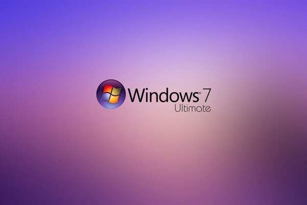 Inscription de windows 7 sur un fond rose-violet