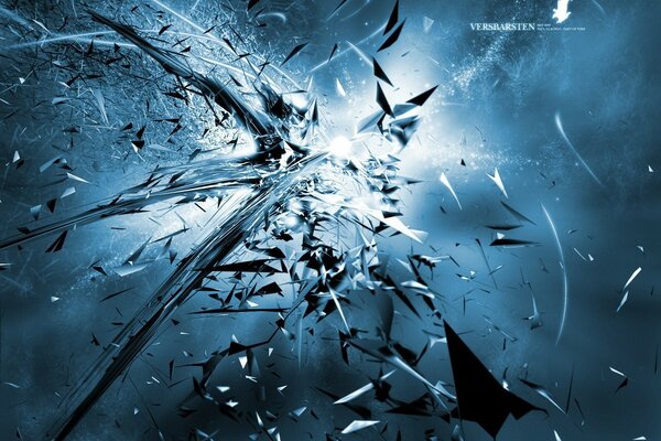 Abstraction avec l image de l explosion et de la lueur