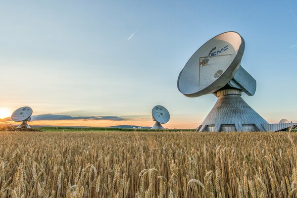 Technologie moderne sur un beau terrain