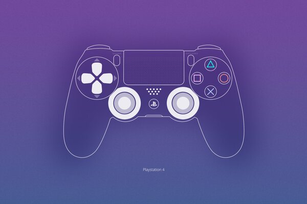 Rysunek joysticka do gry w Sony PlayStation