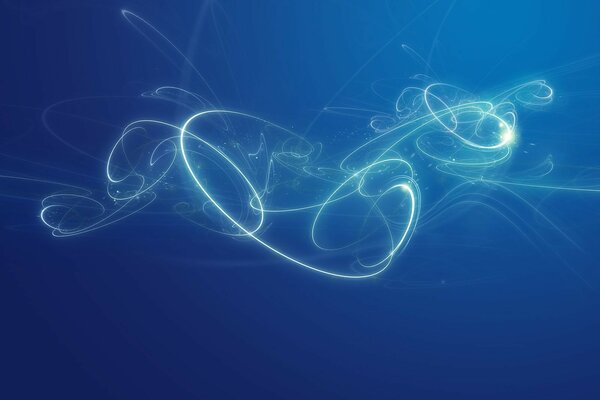 Movimiento de la luz sobre fondo azul