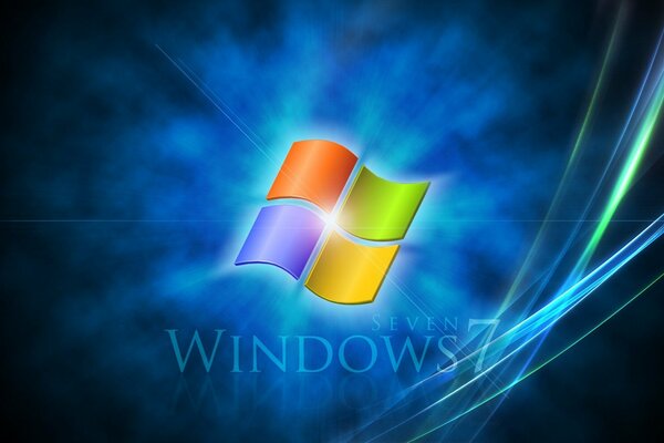 Logo di Windows 7 in blu e blu