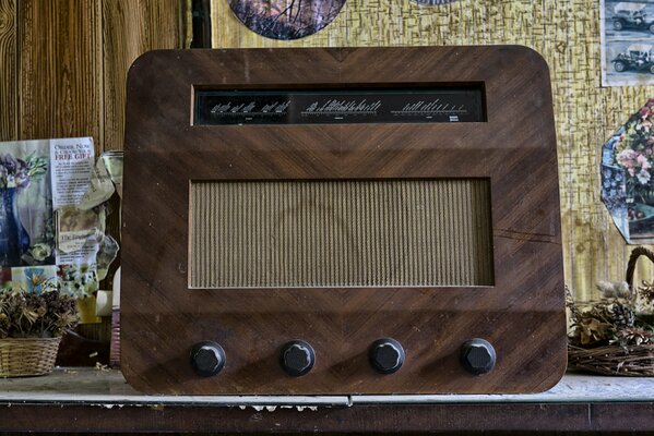 Récepteur radio beau fond chose rétro