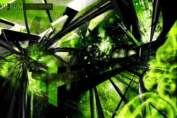 Immagine di linee diverse in verde