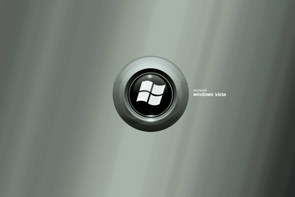 Pulsante windows su sfondo d acciaio