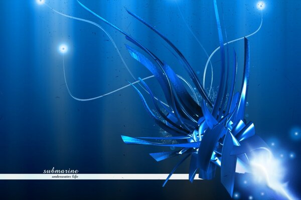 Abstraction de couleur bleue avec lueur blanche