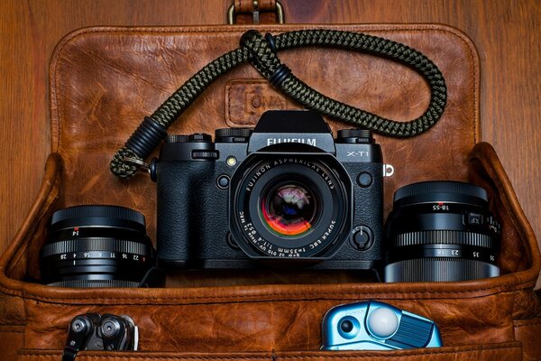 Appareil photo Vintage dans un sac