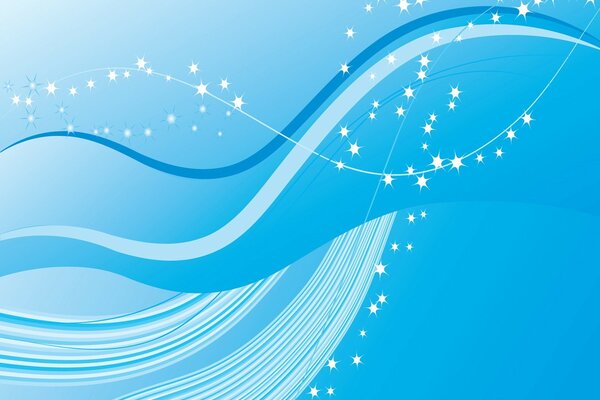 Líneas azules con pequeñas estrellas