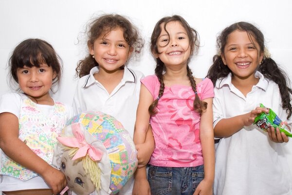 Mädchen Freundinnen lächeln Kinder Stimmung