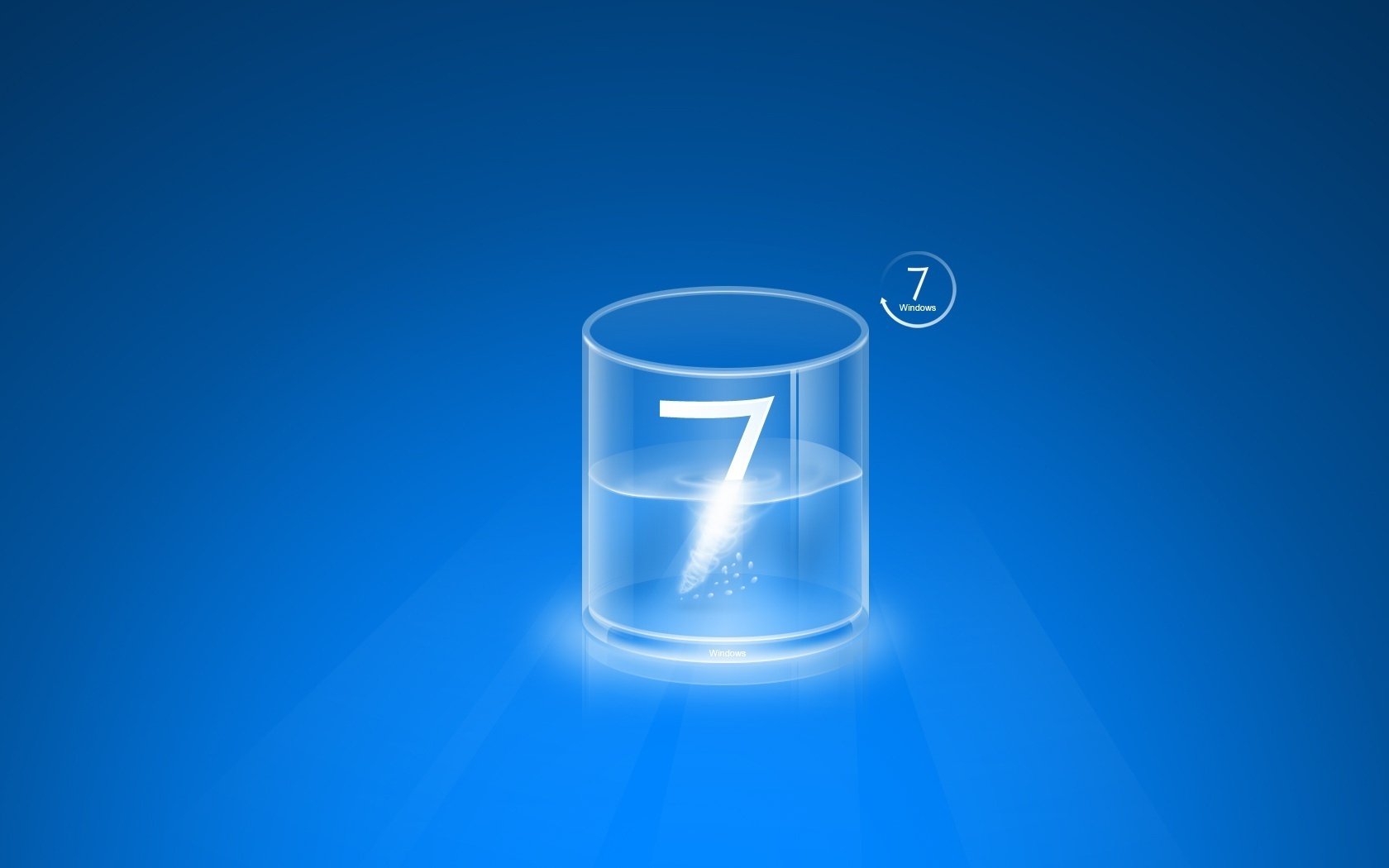 verre windows 7 eau emblèmes logos 7 chiffre créatif