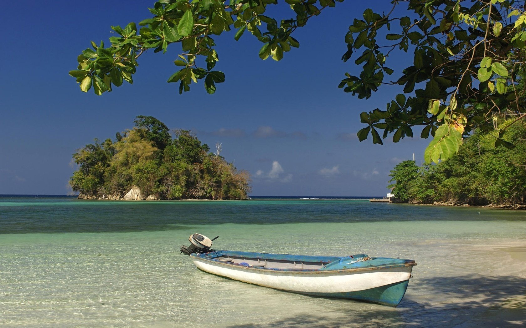 torm clouds boat shore water sky sea horizon branch tree island vegetation summer heat heat smooth surface blue sky cote d azur resort boat