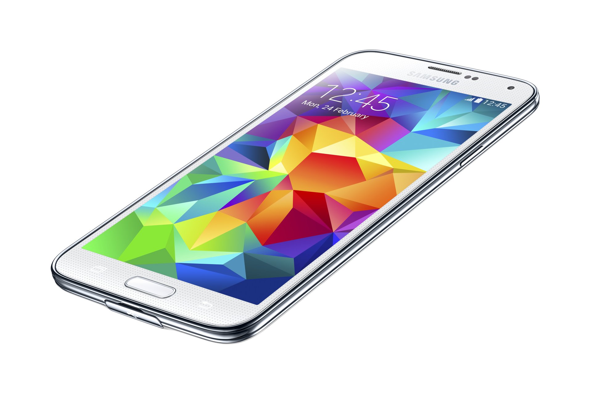 galaxy s5 bianco smartphone sottile