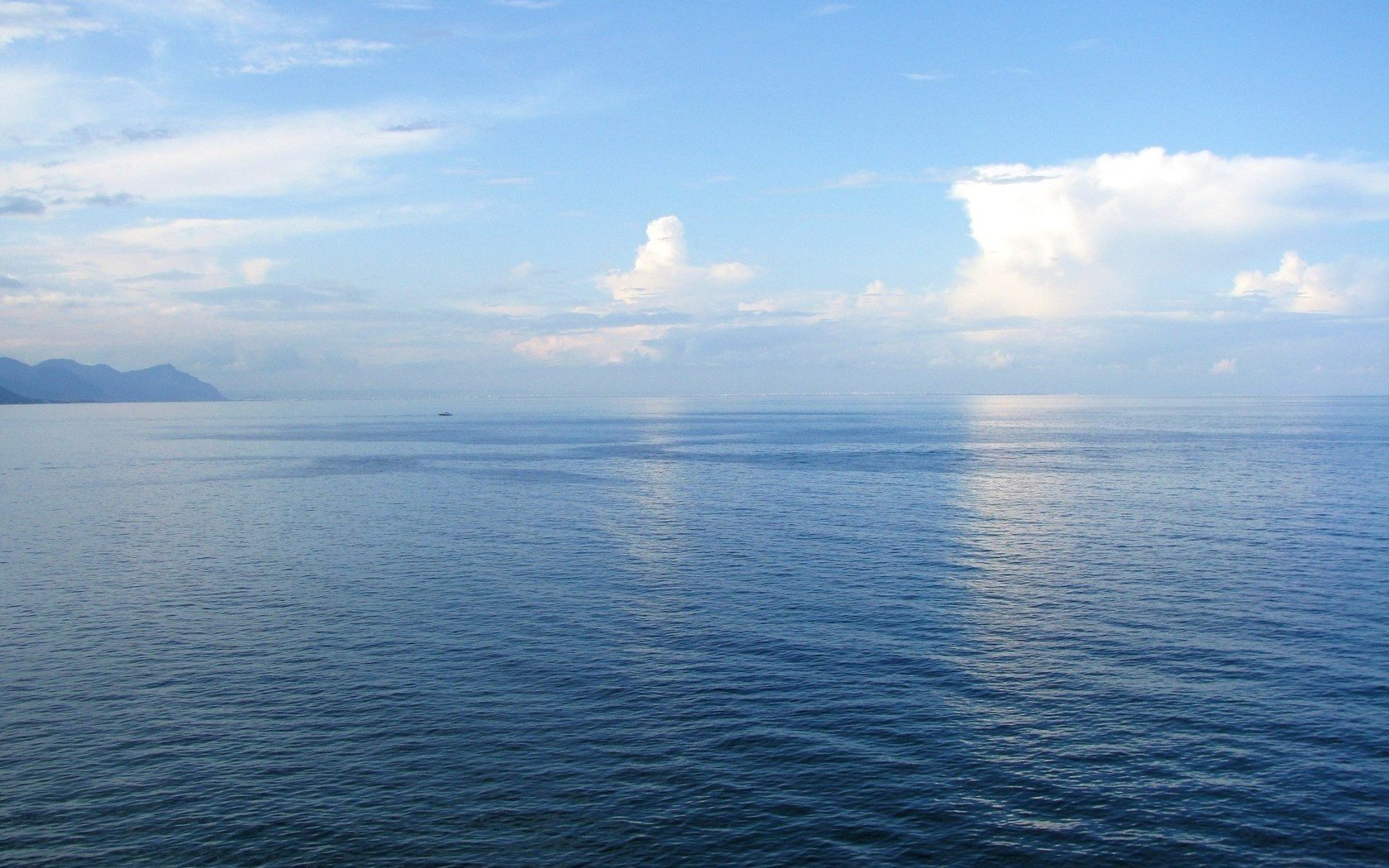 blue water clouds the sky sea the ocean horizon lazur space nature landscape