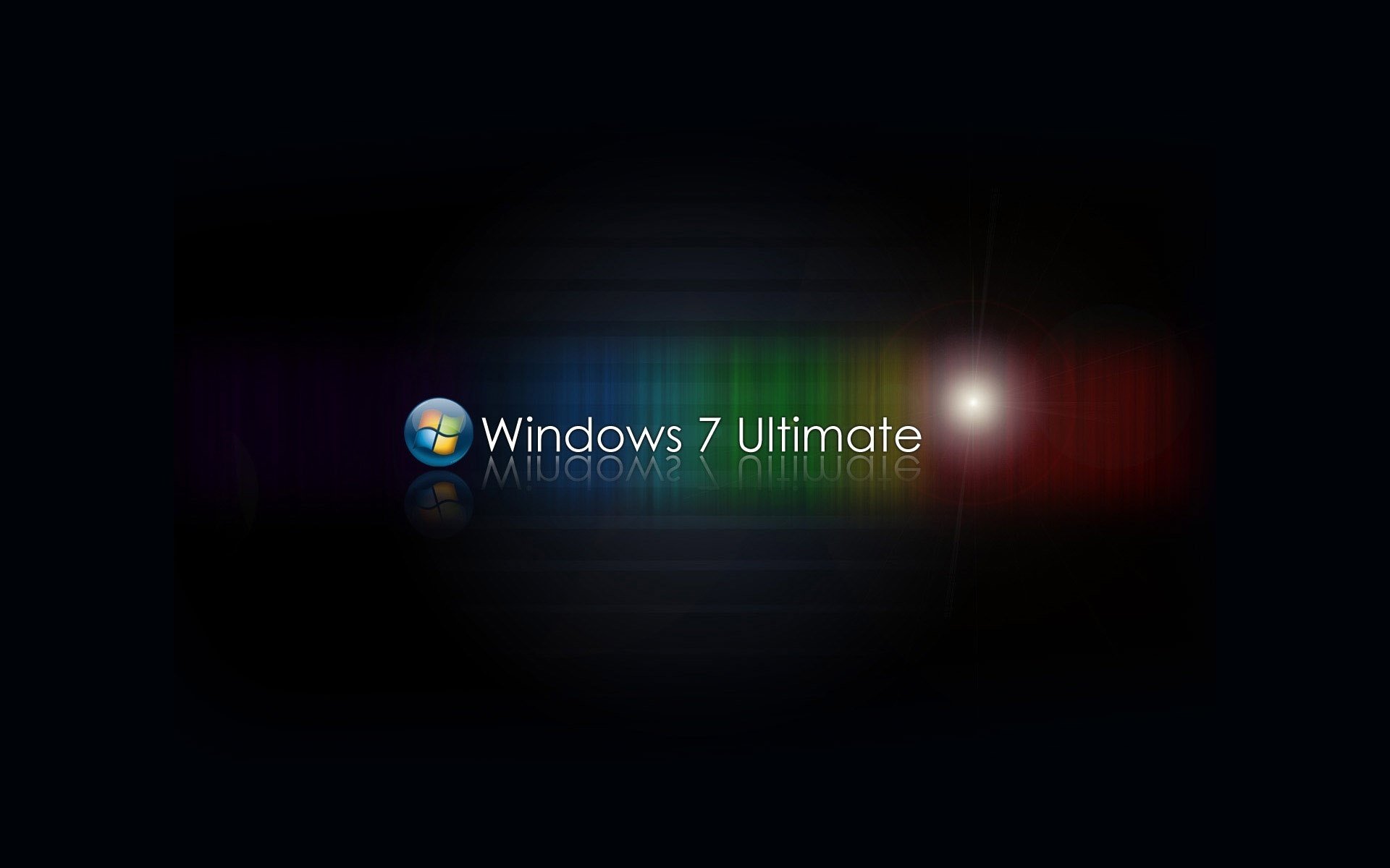 windows 7 rainbow black background emblems logo