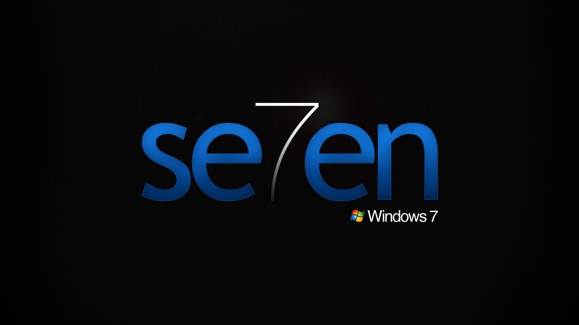 minimalismo notte windows 7 lettere grandi emblemi loghi 7 numero sfondo nero lettere microsoft semplicità stile