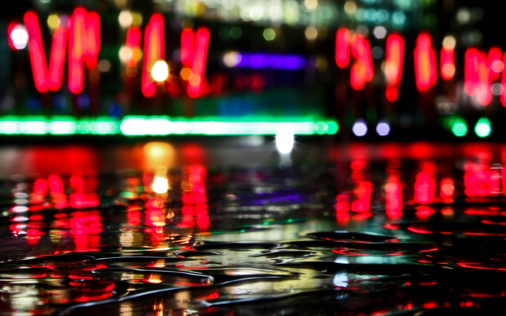 lights reflection water