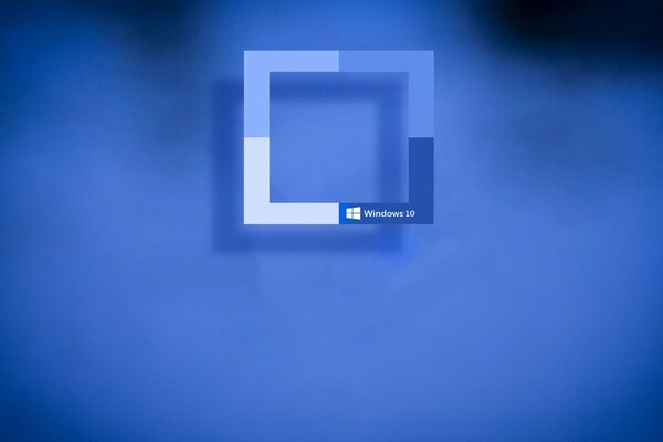 Logo in the form of a square on a blue background